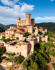 Obraz premium Medieval hilltop town