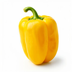 Isolated yellow pepper on a white background.