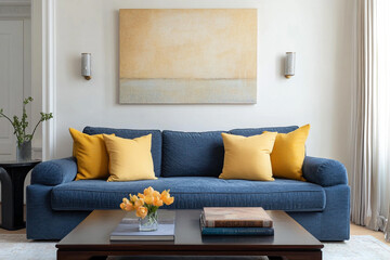 modern living room with sofa