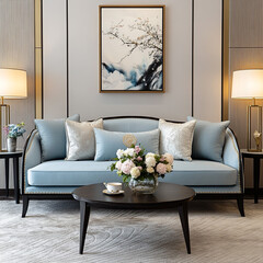 modern living room with sofa