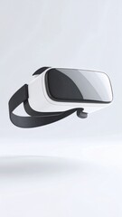 Modern White Virtual Reality Headset Isolated on a Clean Studio Background