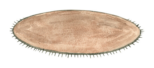 Watercolor carpet for interior design concepts. Isolated background element for invitation, greeting card, wrapping paper, poster