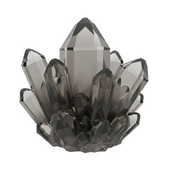 Smoky quartz crystal cluster for healing and magic