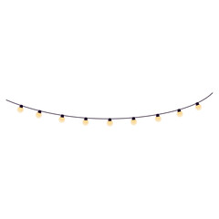 String of yellow festive lights for decor Vector