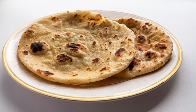 delicious paratha served on a plate against a clean white background for culinary delight