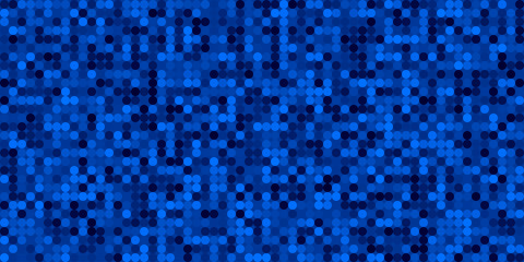 A dark, abstract background with a geometric pattern of small, glowing cubes. A dynamic grid of light spots creates a textured surface.