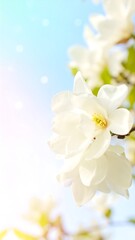 Fototapeta premium Soft focus magnolia blossoms in spring