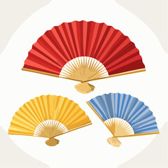 Colorful Fan Vector Illustration &ndash; Abstract Decorative Design