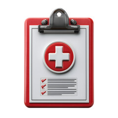3D Medical Clipboard Illustration