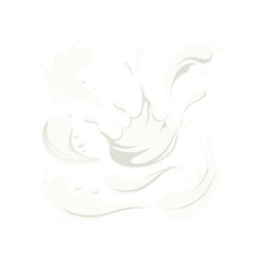 Flat Illustration of Milk Splash
