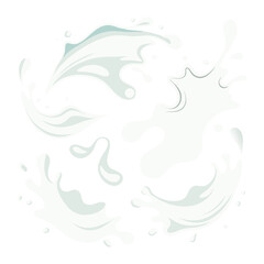 Flat Illustration of Milk Splash