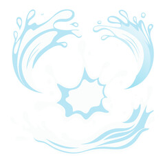 Flat Illustration of Milk Splash