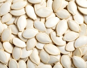 Close-up of many pumpkin seeds