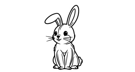 Obraz premium Illustration of a cute bunny rabbit, perfect for childrens designs