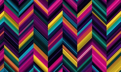 Abstract chevron pattern with vibrant colors