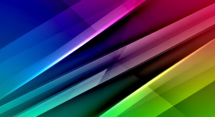 Fototapeta premium Colorful diagonal abstract lines with vibrant gradient light and modern digital design 