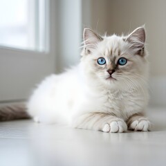 Fototapeta premium white cat