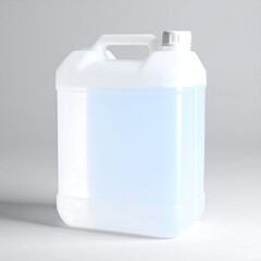 Plastic jug filled with light blue liquid