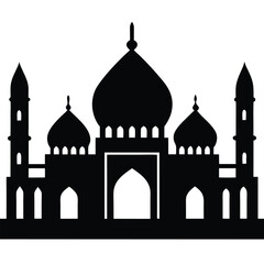 Beautiful Mosque Silhouette Vector Design