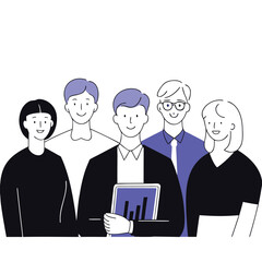 group of business people in office