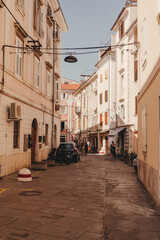 Piran, Slovenia &ndash; Medieval coastal town on the Adriatic with red rooftops and harbor scenic view