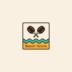 Logo template for beach tennis.	
