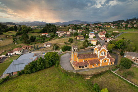 Valdesoto village, winner of the 2025 Exemplary Town of Asturias Award, Siero, Asturias, Spain