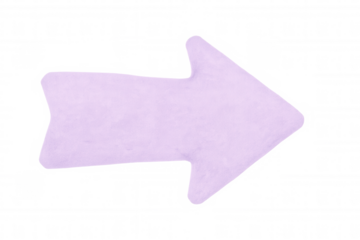 Purple textured arrow pointing to the right, isolated on transparent background, ideal for presentations and creative projects