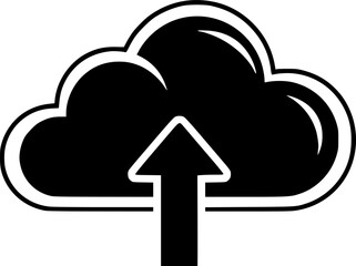 cloud upload alt vector flat icon