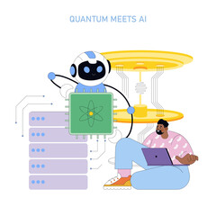 Quantum AI Collaboration with Robot and Developer