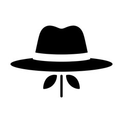 Man in fedora hat silhouette with subtle mustache detail
