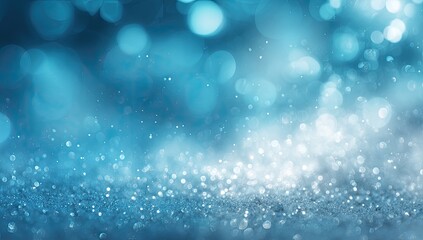 Abstract blue and white bokeh background