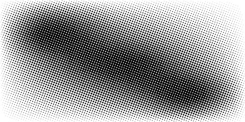 Dotted gradient vector illustration, white and black halftone background, horizontal seamless dotted lines, monochrome dots texture backdrop, retro effect. modern