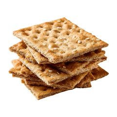 Crispy Wheat Crackers A Delicious Snack or Appetizer isolated on transparent background