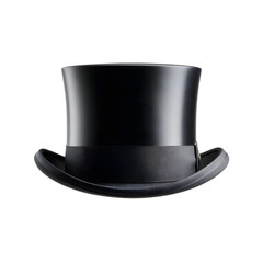 Elegant Black Top Hat A Classic Headwear Icon isolated on transparent background