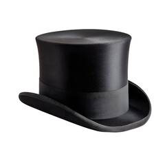 Elegant Black Top Hat Classic Menswear Headwear for Formal Events isolated on transparent background