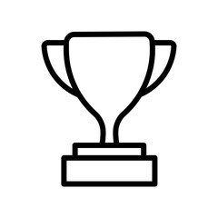 Trophy icon isolated on white background