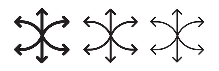 Versatile icon set on white background