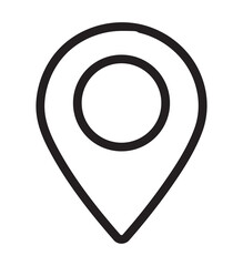 Location icon set. Place position vector symbol. Gps map pin line icon. Navigation pointer pin sign for apps and websites.