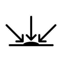 impact icon. vector line illustration