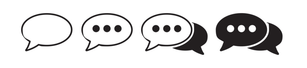Chat icon vector set. EPS10