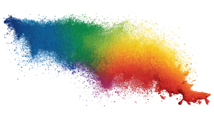 Abstract rainbow explosion on black background