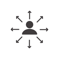 Business or job opportunity icon. black outlined vector symbol for app or websites.