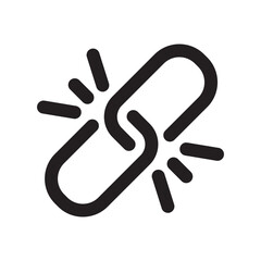 Indestructible icon. Durable icon. black outline vector icon for chain.