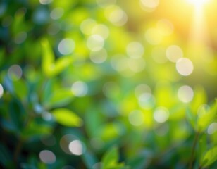 Obraz premium Vibrant green bokeh background, perfect for spring and summer designs, evoking freshness and natural glow, pastel, out of focus, backdrop