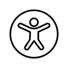 Accessibility icon. vector line illustration.
