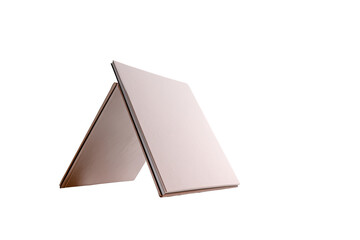 Light beige rectangular panel, angled