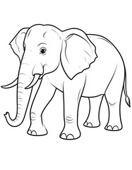 Fototapeta premium Outline drawing of an elephant