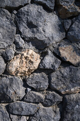 Stone Wall in Cyprus as Natural Background