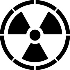 nuclear symbol stencil icon vector illustration